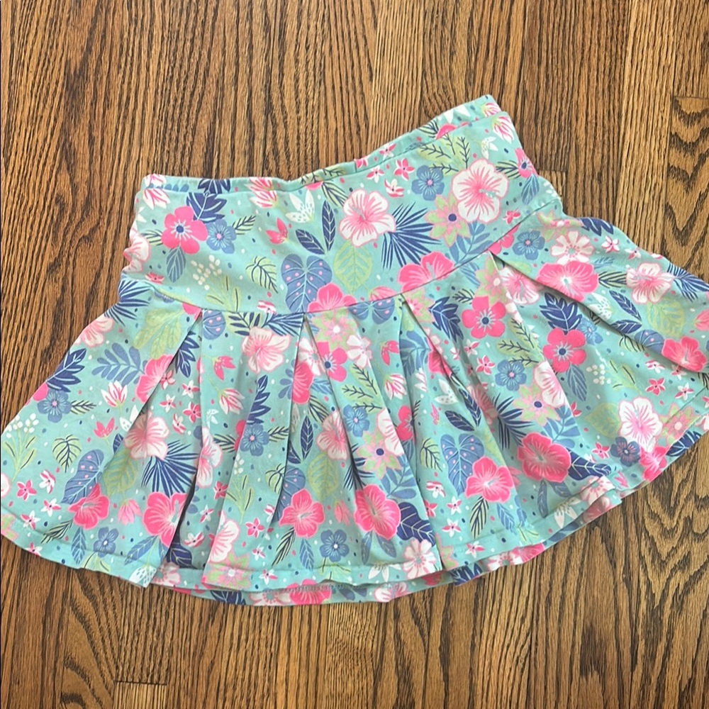 Girls Tommy Bahama Floral Skirt Skort with Pink and Blue Accents